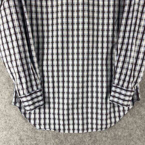 Billy Reid Shirt Mens Medium Plaid Button Up Cotton Italy Made Retro Hipster - Picture 12 of 14
